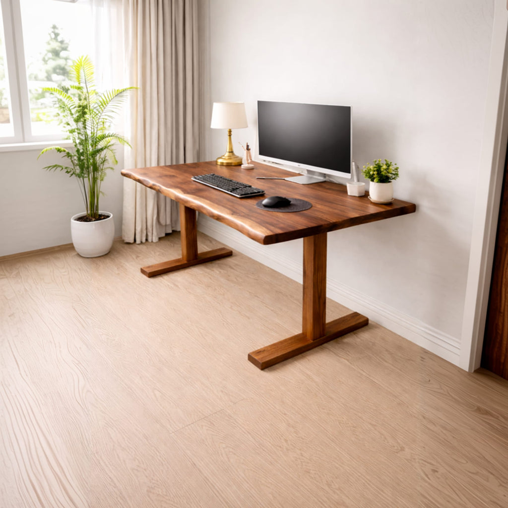 Live Edge Solid Computer Desk