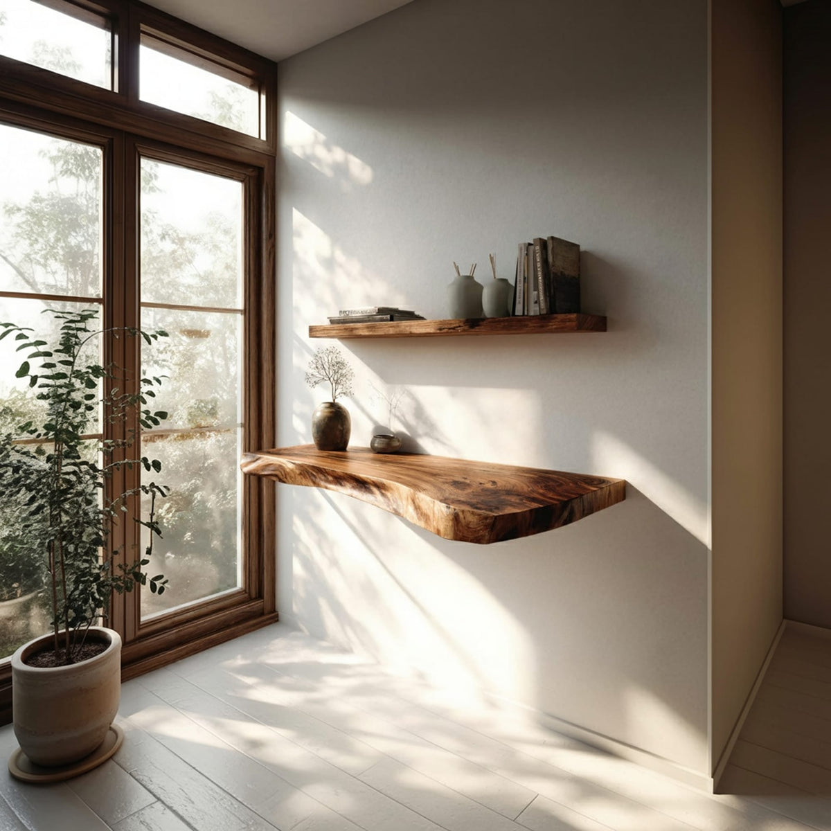 Organic Floating Workspace Desk