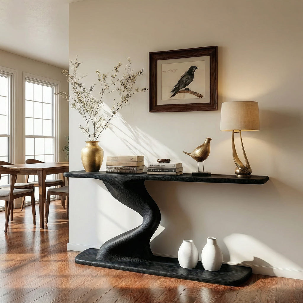 Curved Back Console Table