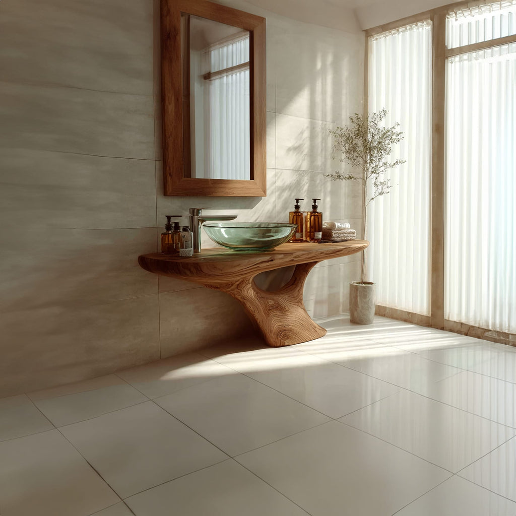 Solid Countertop Storage Vanity