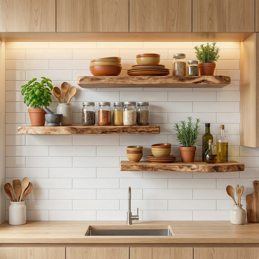 Fireplace Organic Wall Shelf