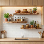 Fireplace Organic Wall Shelf