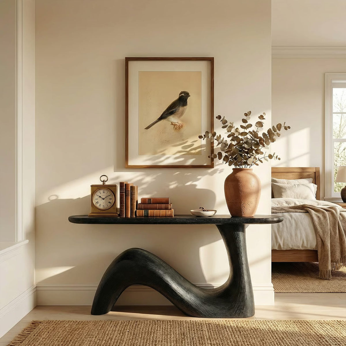Organic Sculptural Back Console Table
