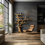 Mounted Floating Tree Bookshelf