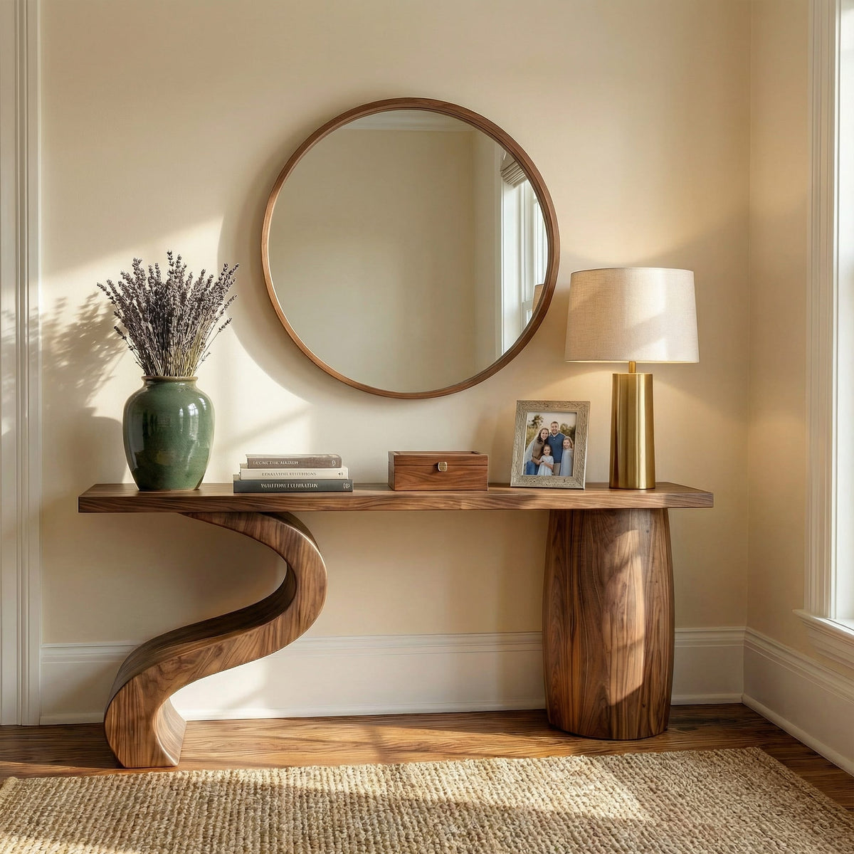 Wave Back Console Table