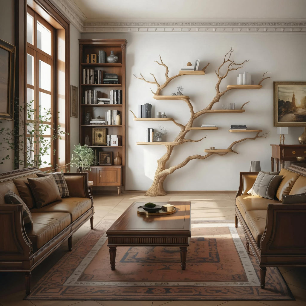 Floating Branch Bookshelf