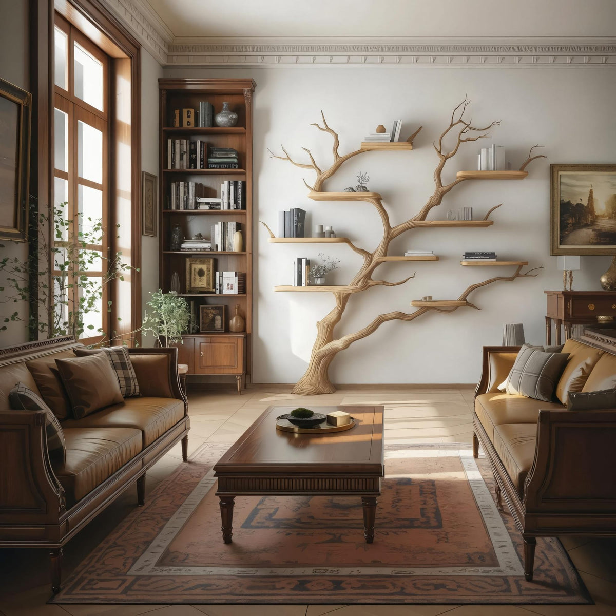 Floating Branch Bookshelf