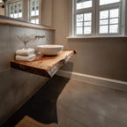 Live Edge Washroom Floating Shelf