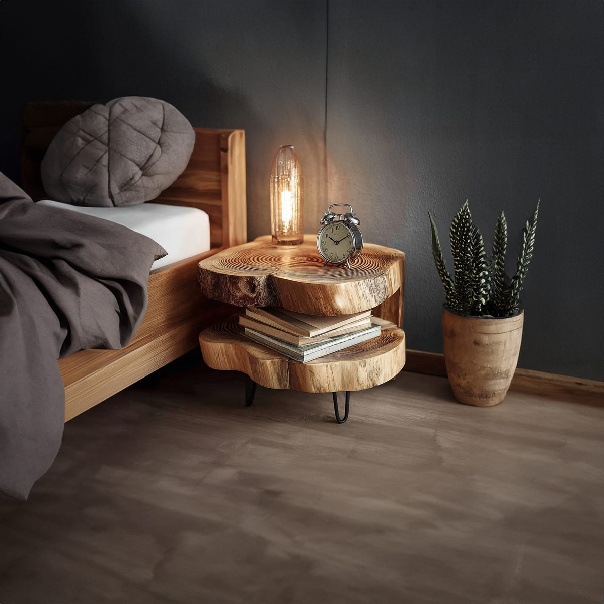 Solid Metal Nightstand