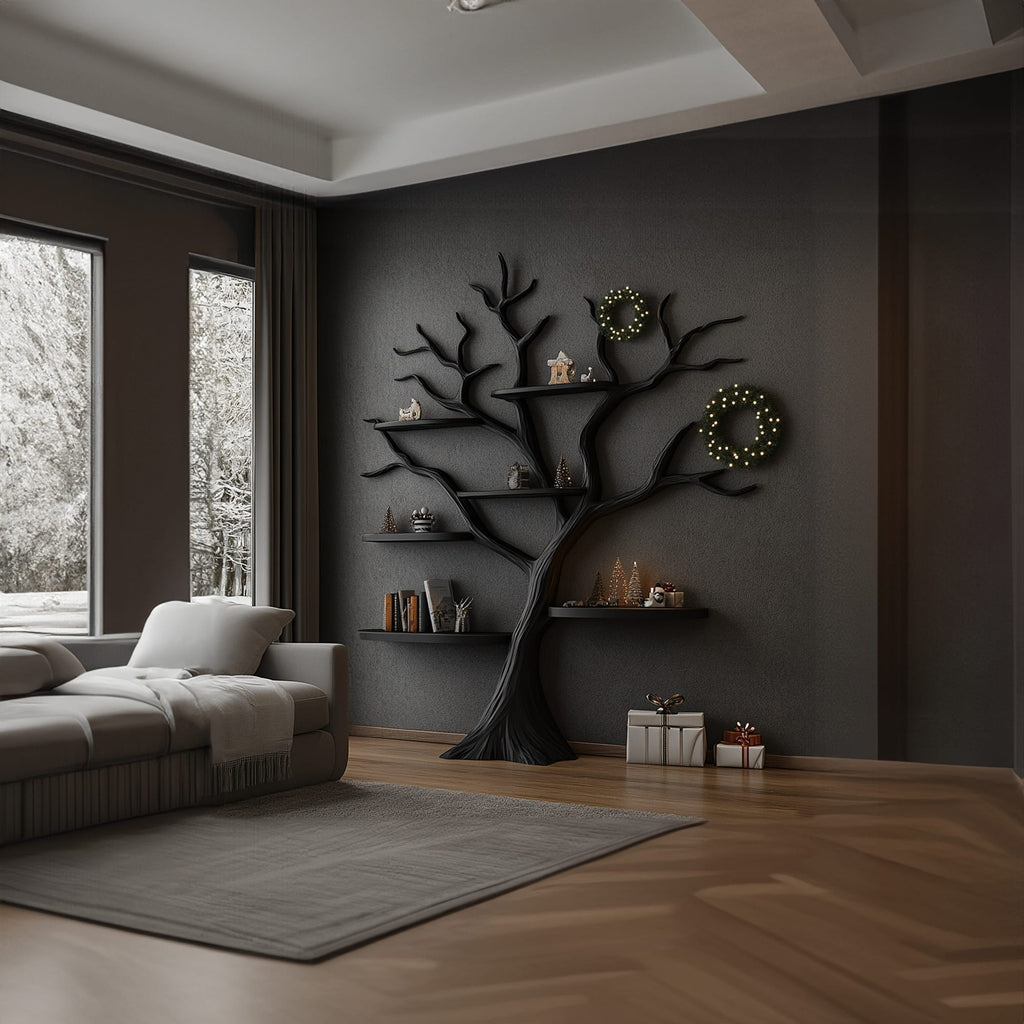 Dark Storage Tree Bookshelf