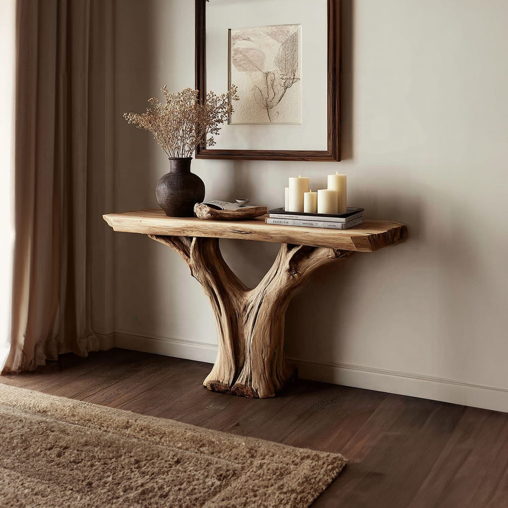 Rustic Console Table Accent Entryway Or Living Room, solid wood, built to order