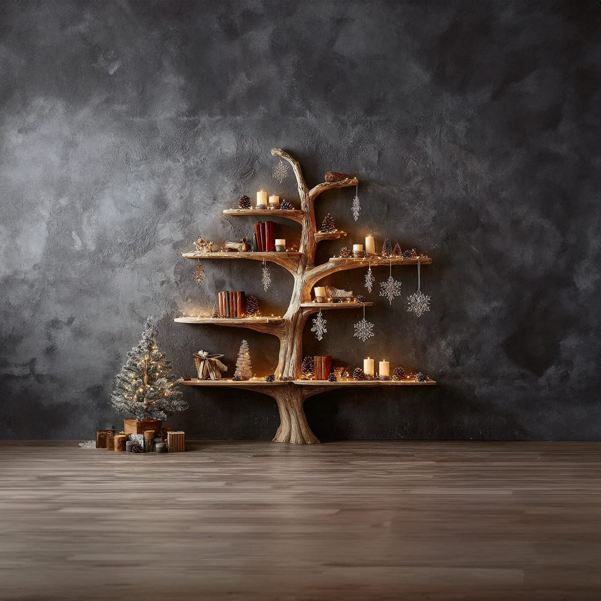Winter Tree Bookshelf