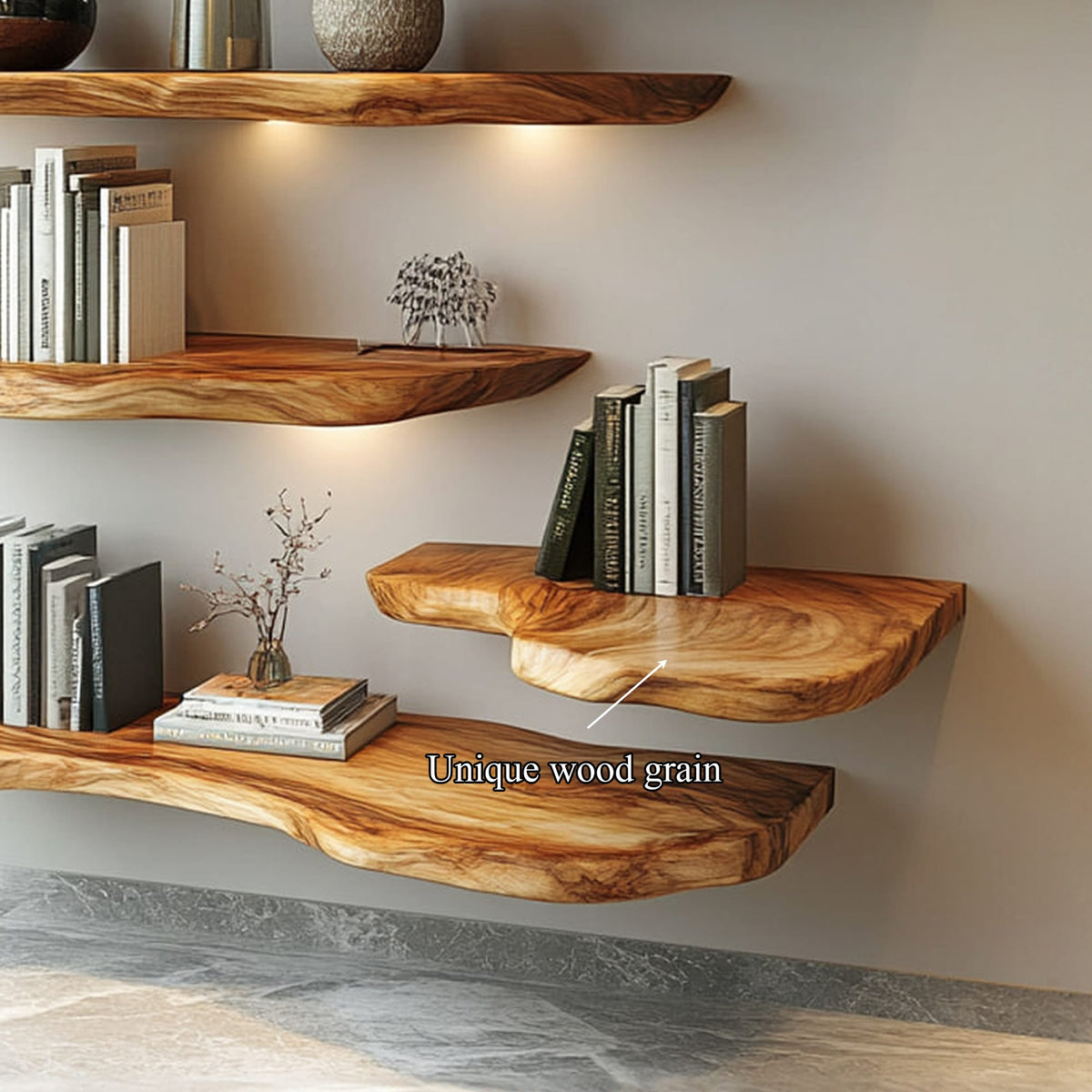 Live Edge Wall Shelf