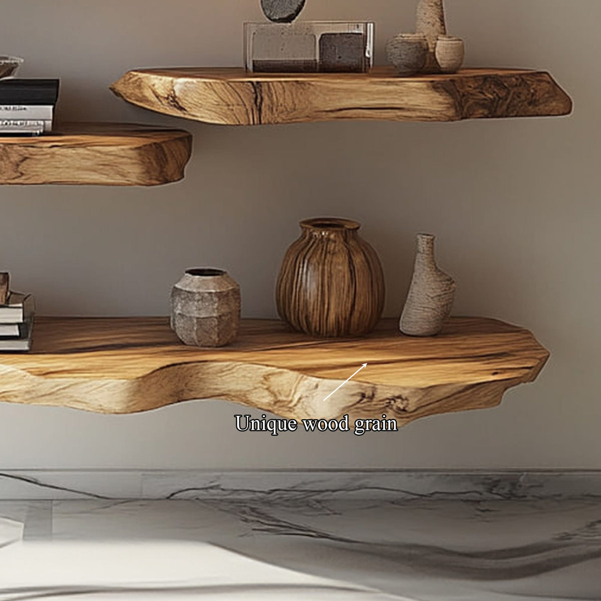 Live Edge Study Bookshelf