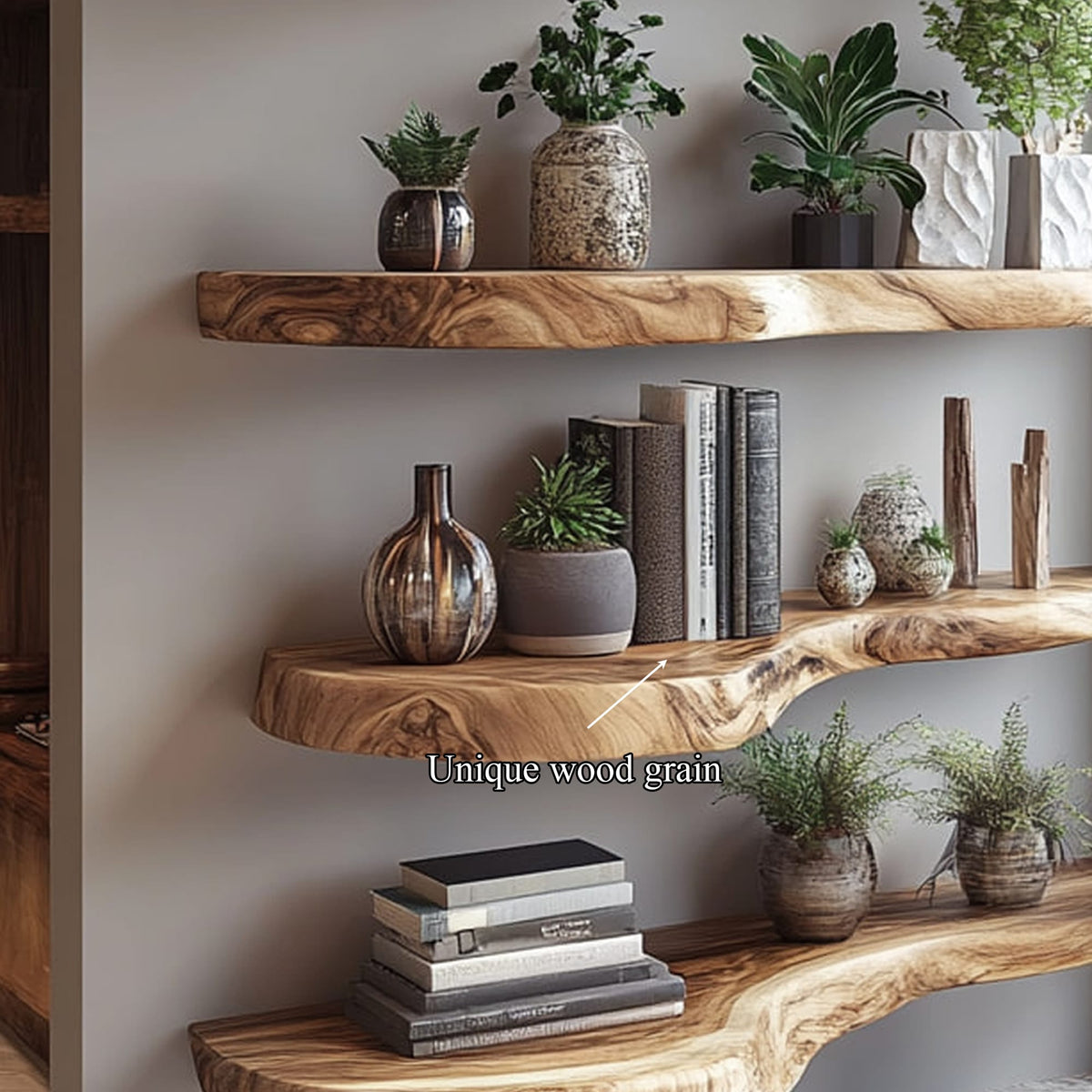 Live Edge Office Bookshelf