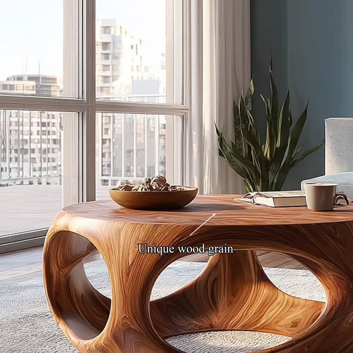 Mid Century Artistic Solid Coffee Table