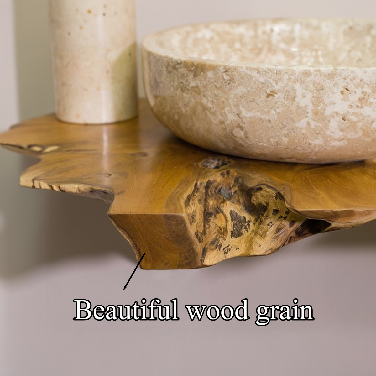 Live Edge Bathroom Vanity Shelf, solid wood, built to order, view 6