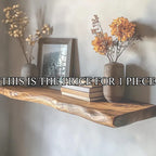 Tree Branch Mounted Floating Shelf