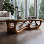 Mid Century Coffee Table Open Living Room, solid wood, built to order