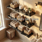 Moder Floating Bathroom Shelves Wall Mounted Storage, solid wood, built to order