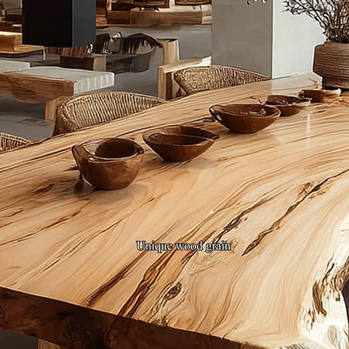 Live Edge Open Dining Table
