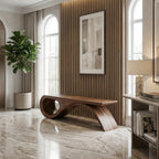 Solid Loop Curved Bench