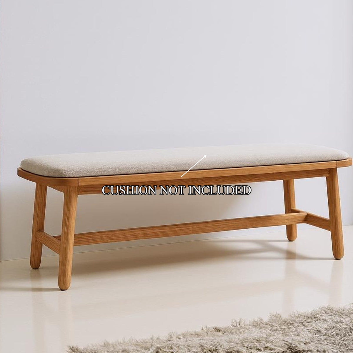 Mid Century Bench Bedroom Accent Furniture, solid wood, built to order