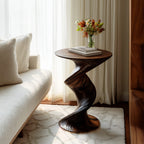 Mid Century Curved Nightstand
