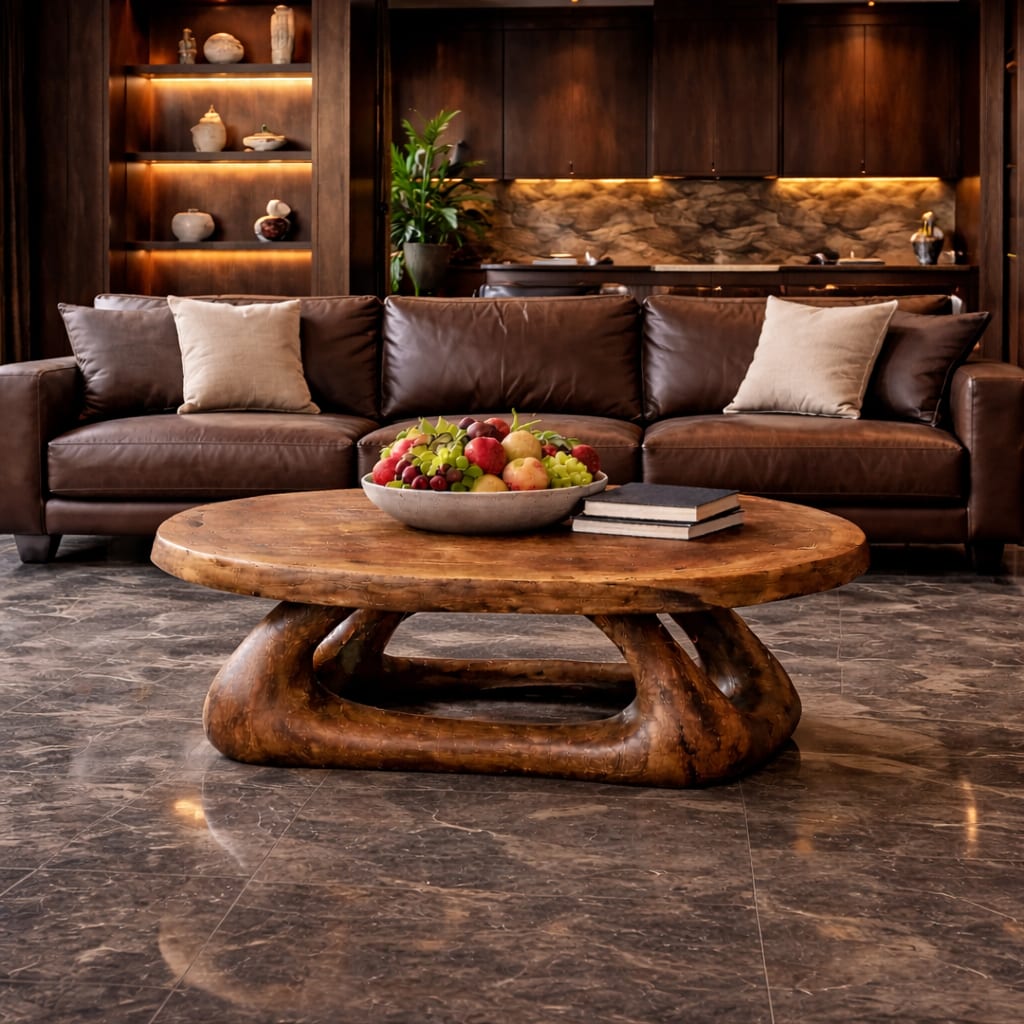 Curved Artistic Coffee Table