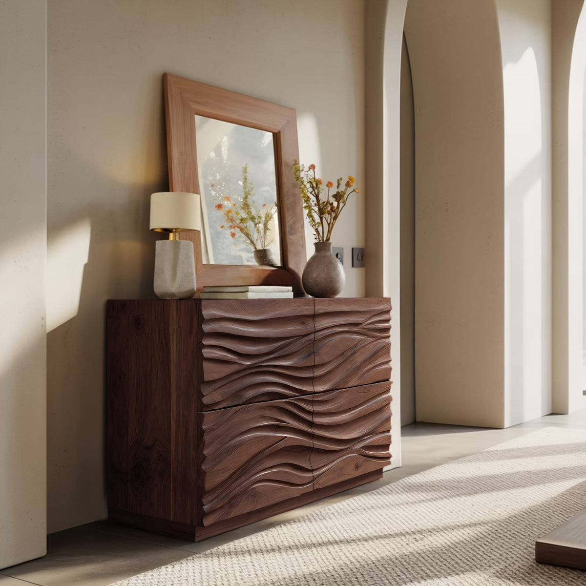 Carved Wave Sideboard