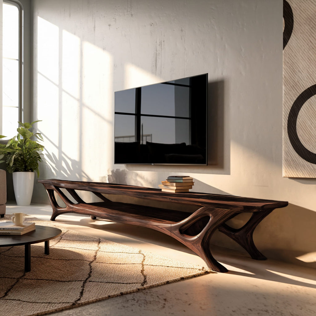 Curved Credenza TV Cabinet
