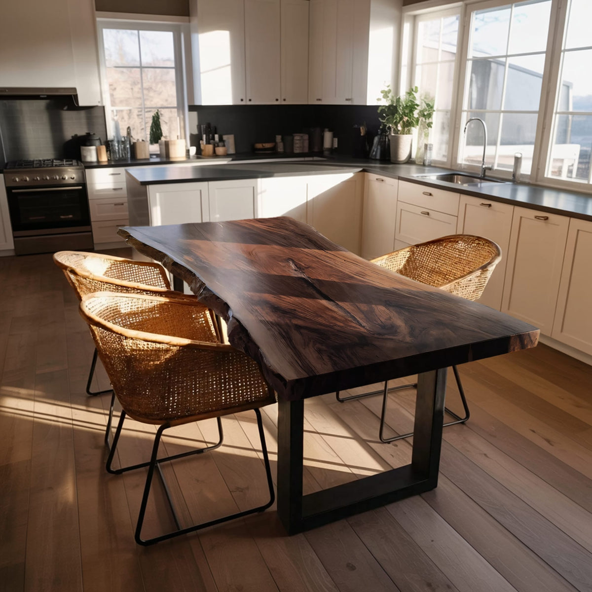 Live Edge Solid Dining Table