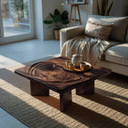 Mid Century Irregular Wooden Table, solid wood, built to order
