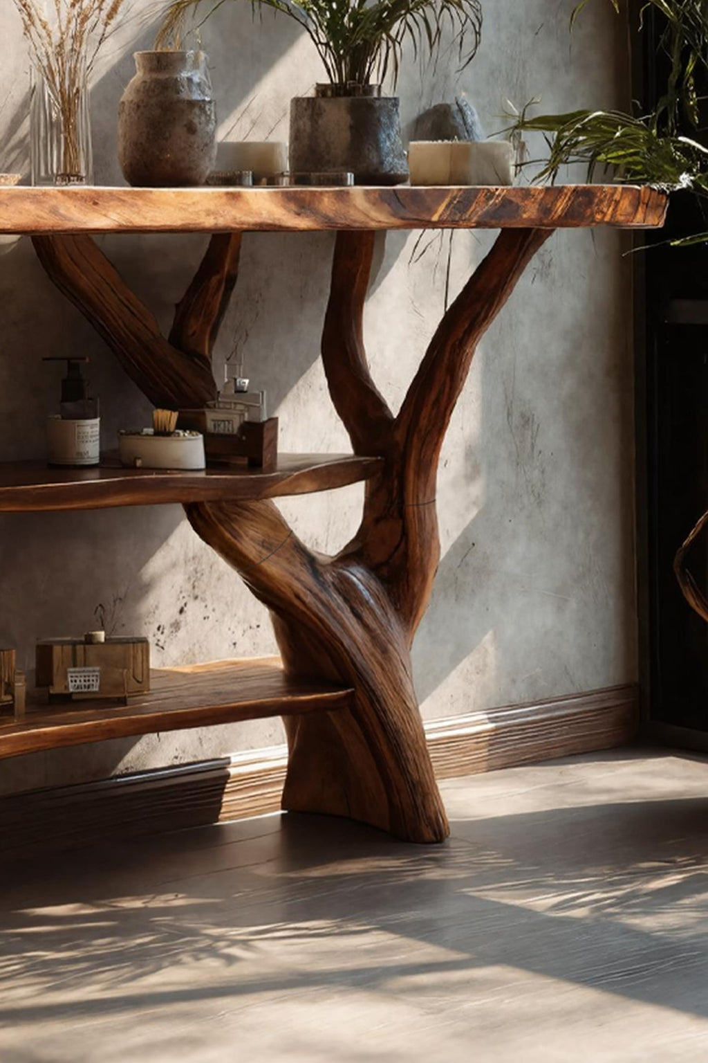 Live Edge Accent Console Table