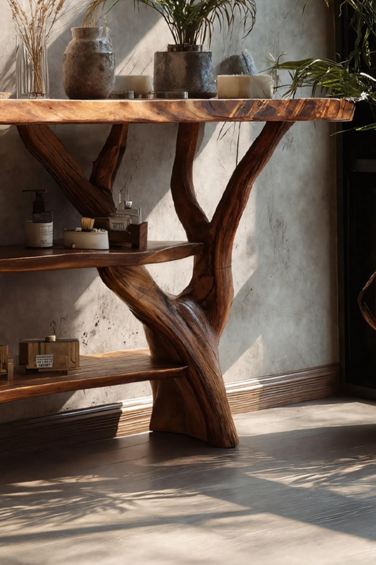 Live Edge Accent Console Table