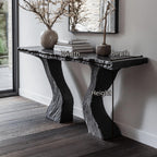 Handcrafted Black Console Table, solid wood, built to order