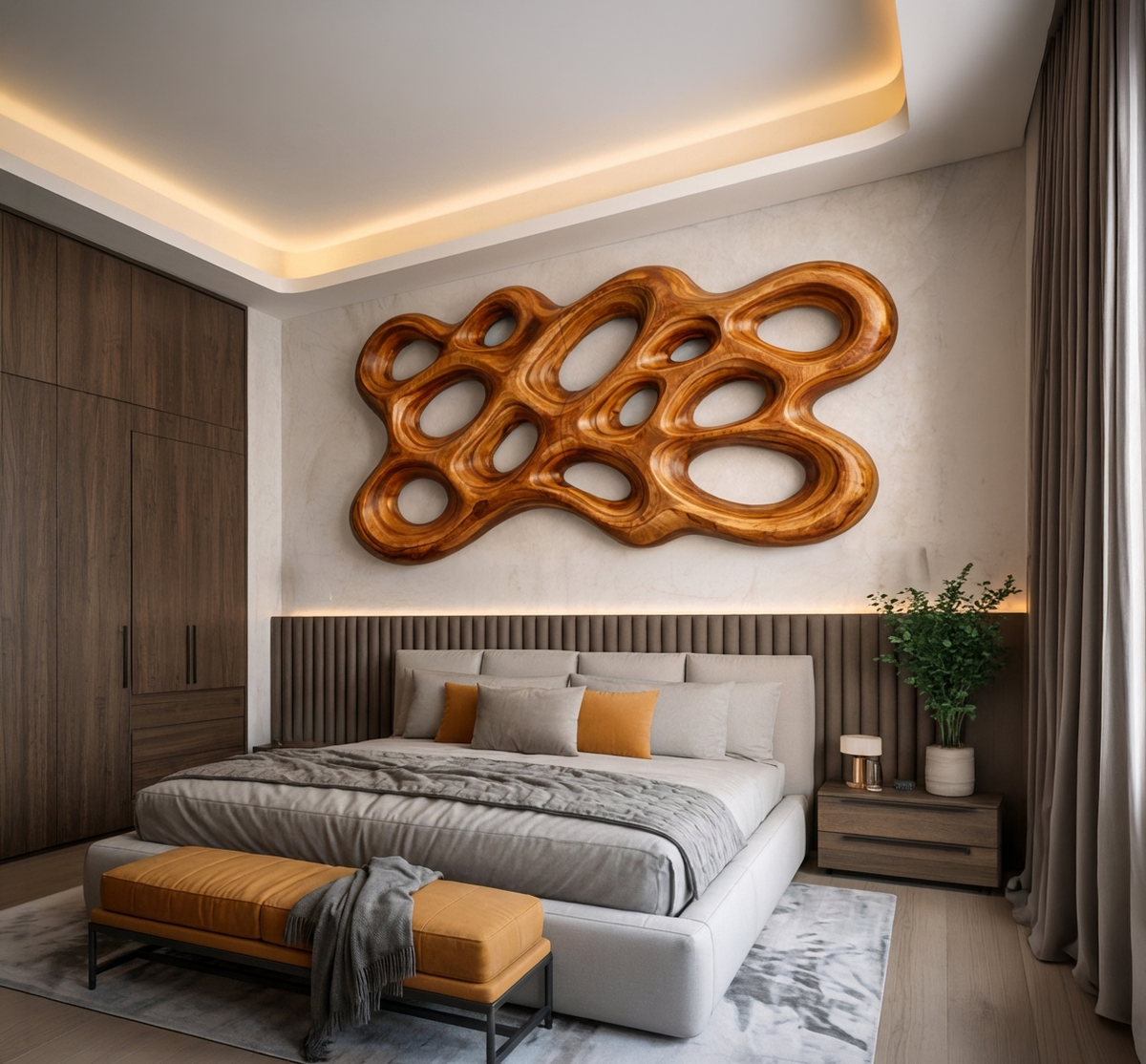 Organic Wood Wall Art, solid wood, built to order, view 3