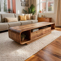 Modern Coffee Table with Storage Drawers, solid wood, built to order