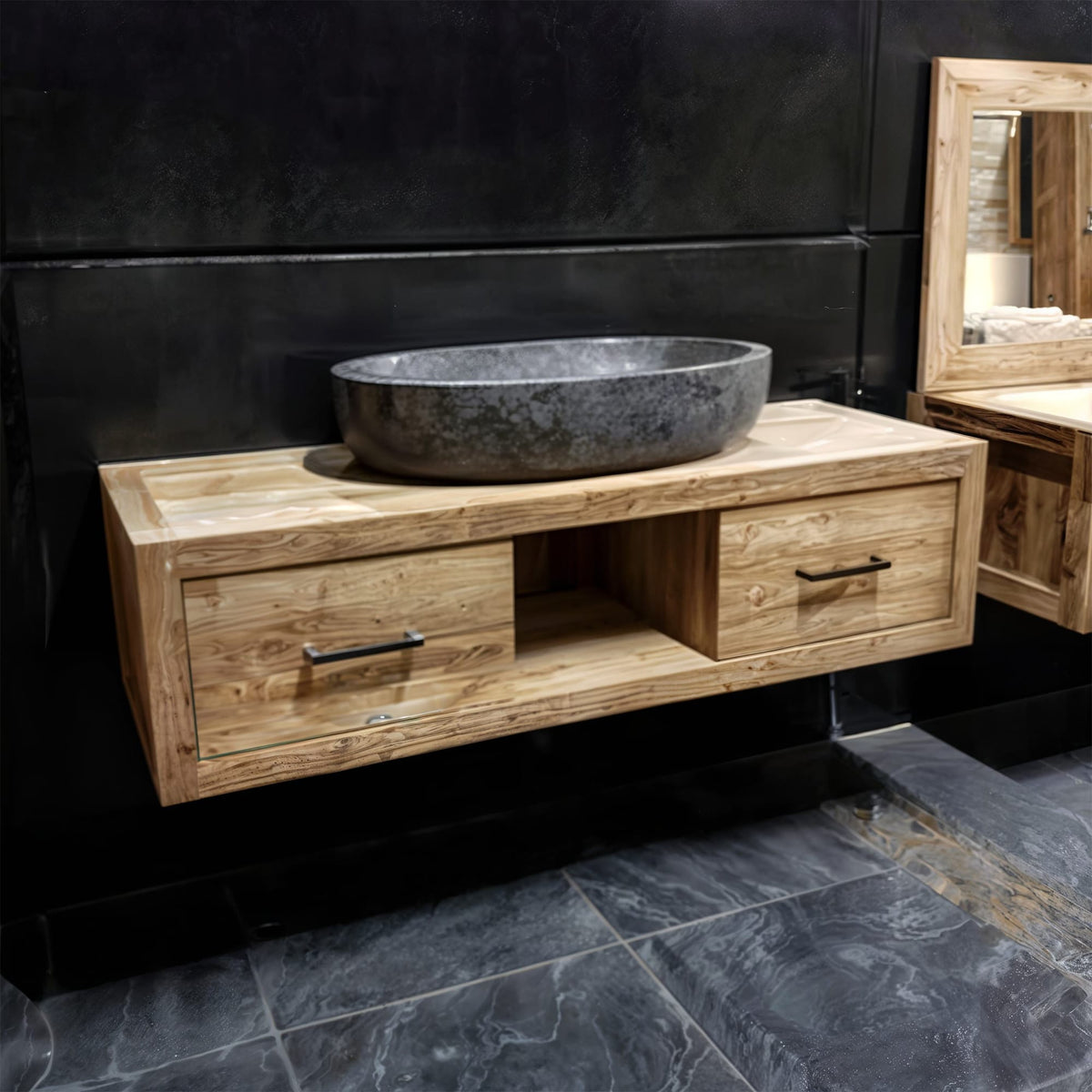 Reclaimed Wood Bathroom Vanity, solid wood, built to order