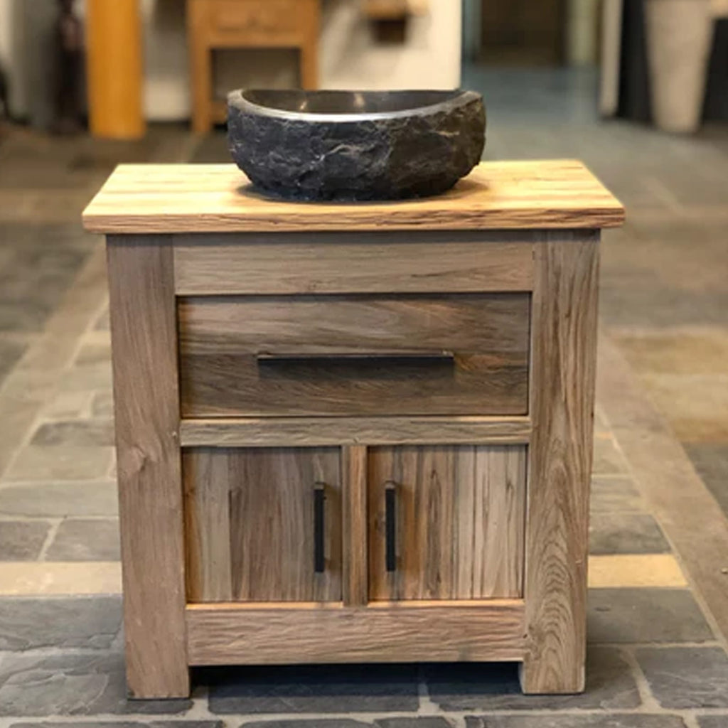 Vintage Wood Bathroom Stand, solid wood, built to order