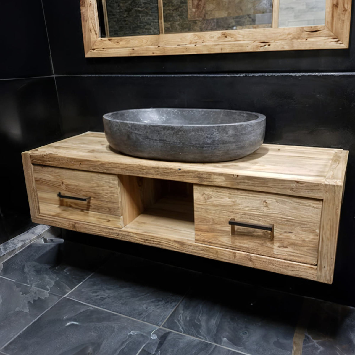 Reclaimed Wood Bathroom Vanity, solid wood, built to order