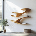 Live Edge Mounted Bookshelf