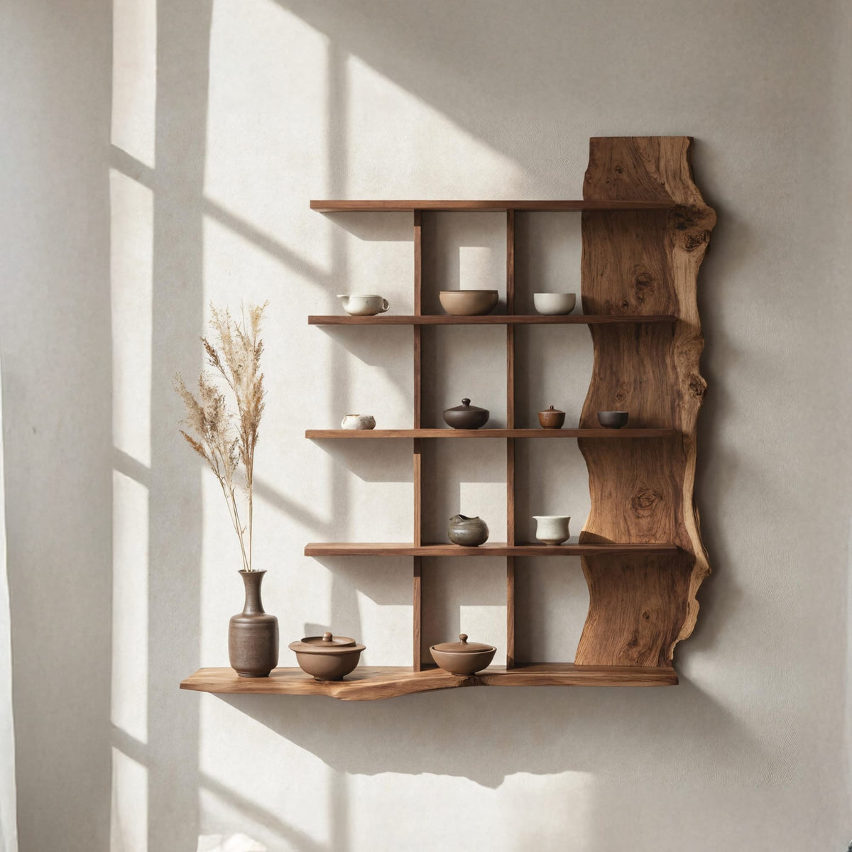 Live Edge Solid Floating Shelf