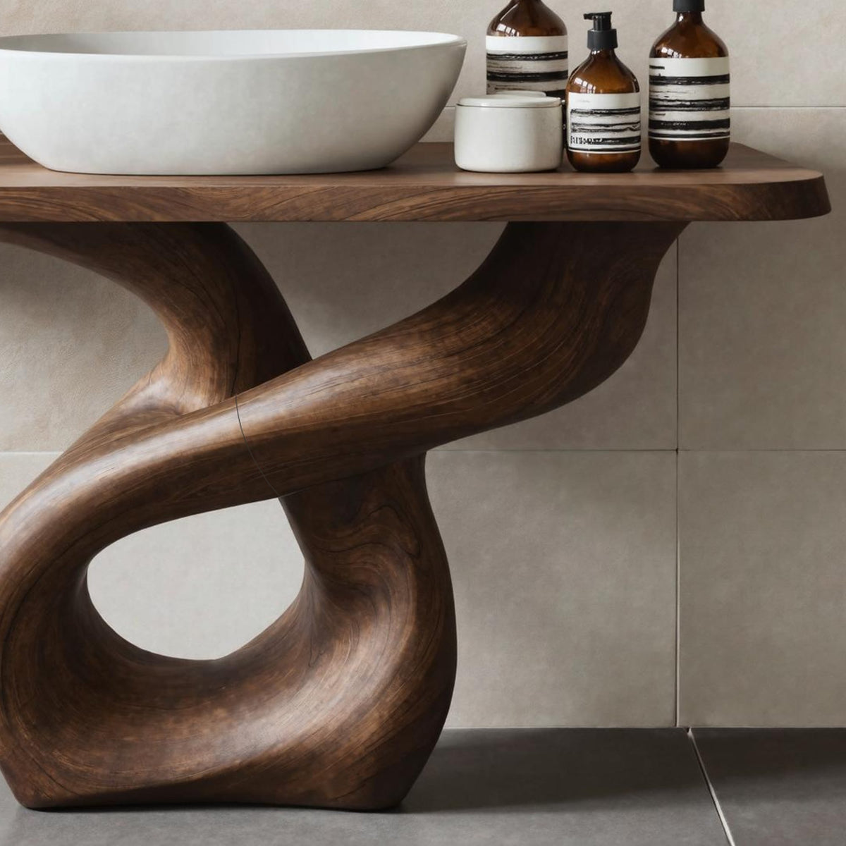 Solid Bath Storage Vanity
