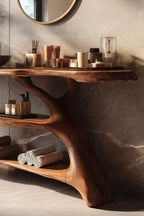 Live Edge Solid Trunk Vanity
