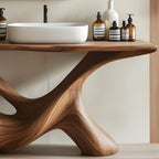 Rustic Bathroom Vanity for Furniture Setup, solid wood, built to order