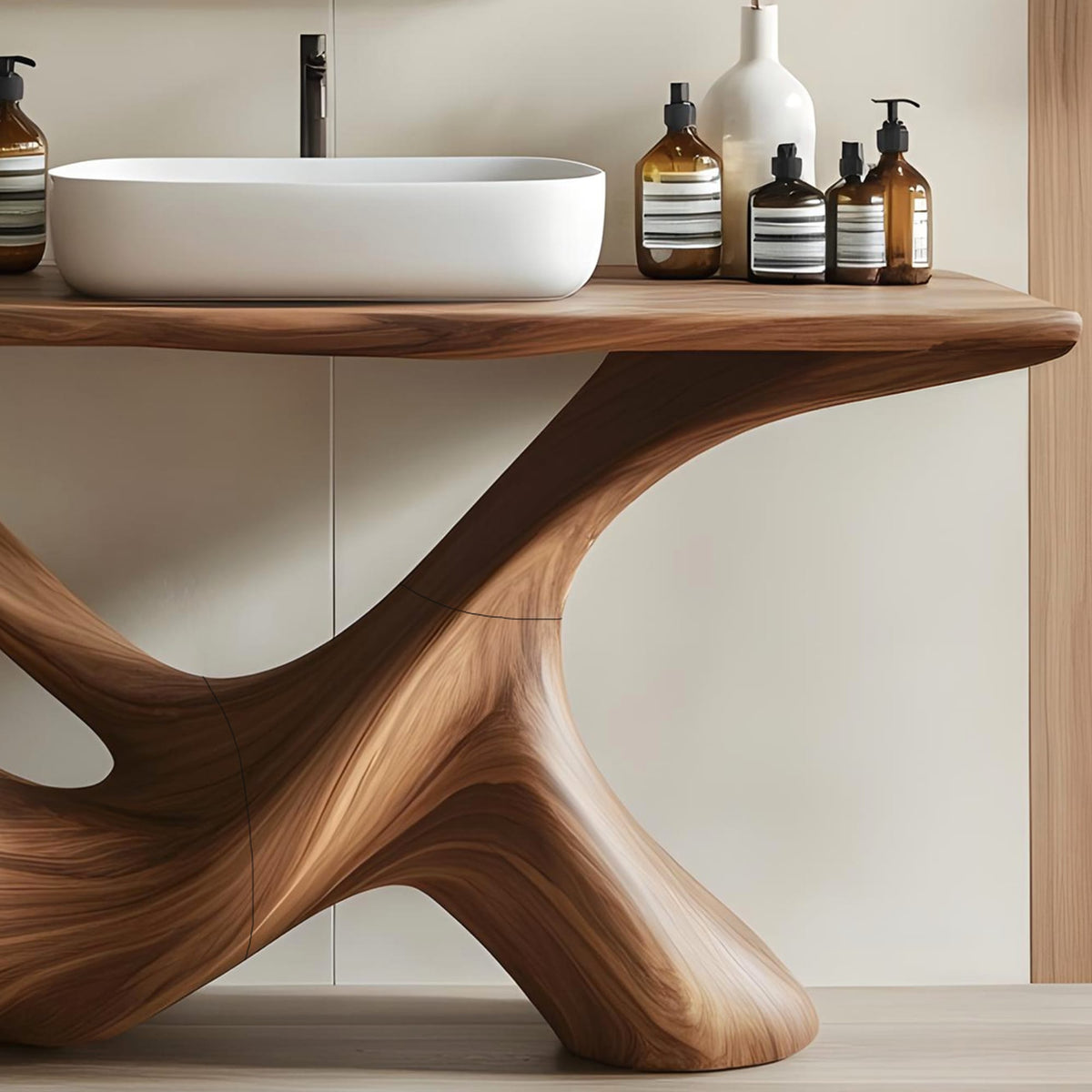 Rustic Bathroom Vanity for Furniture Setup, solid wood, built to order