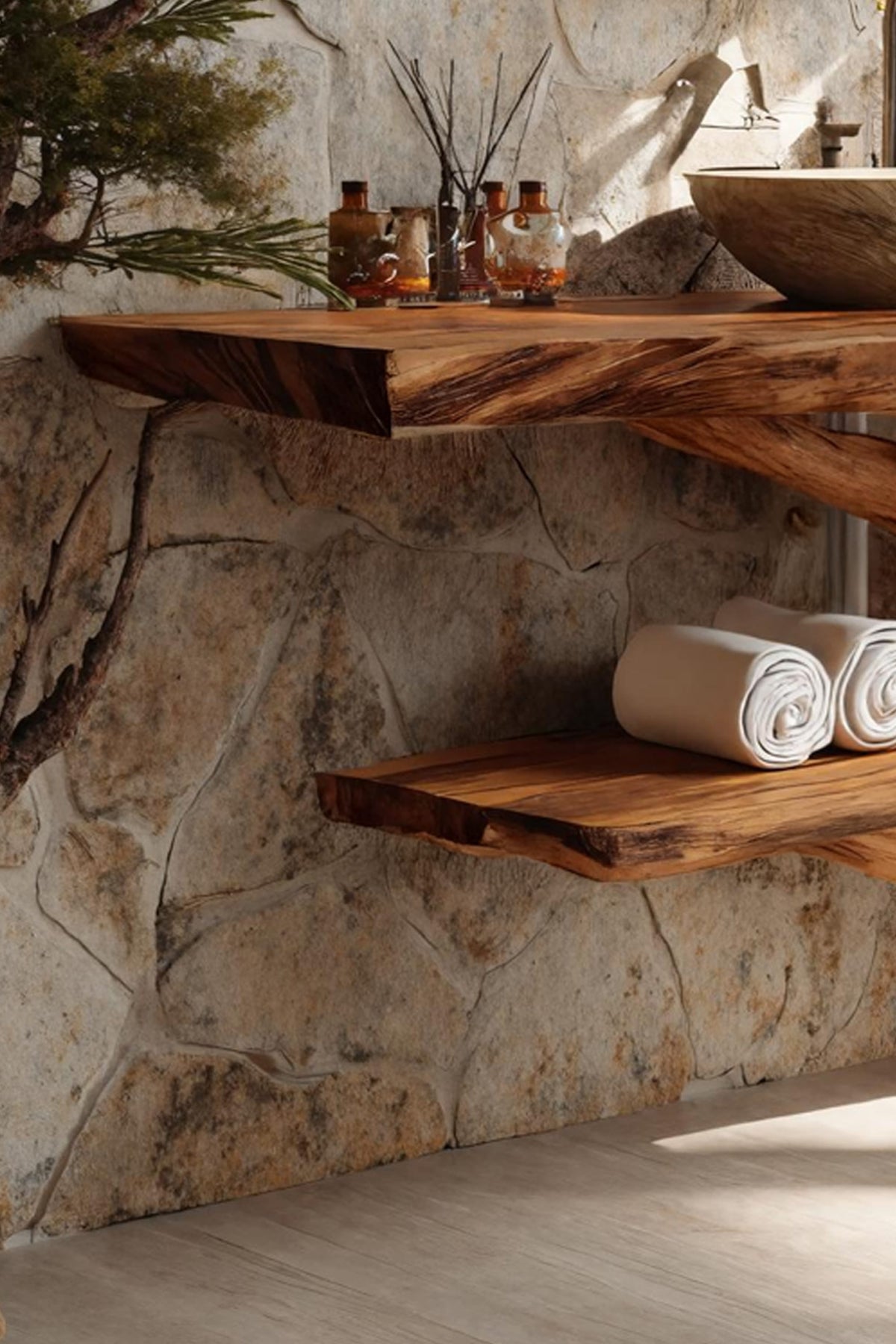 Live Edge Bathroom Solid Vanity