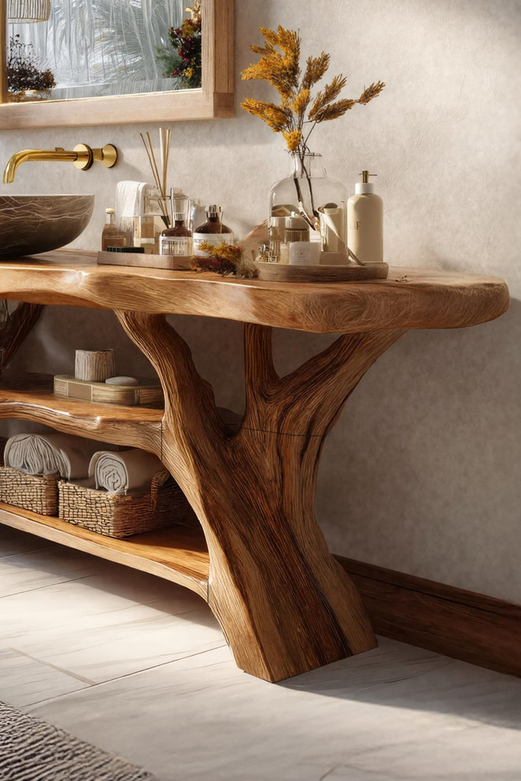 Farmhouse Bathroom Vanity, solid wood, built to order