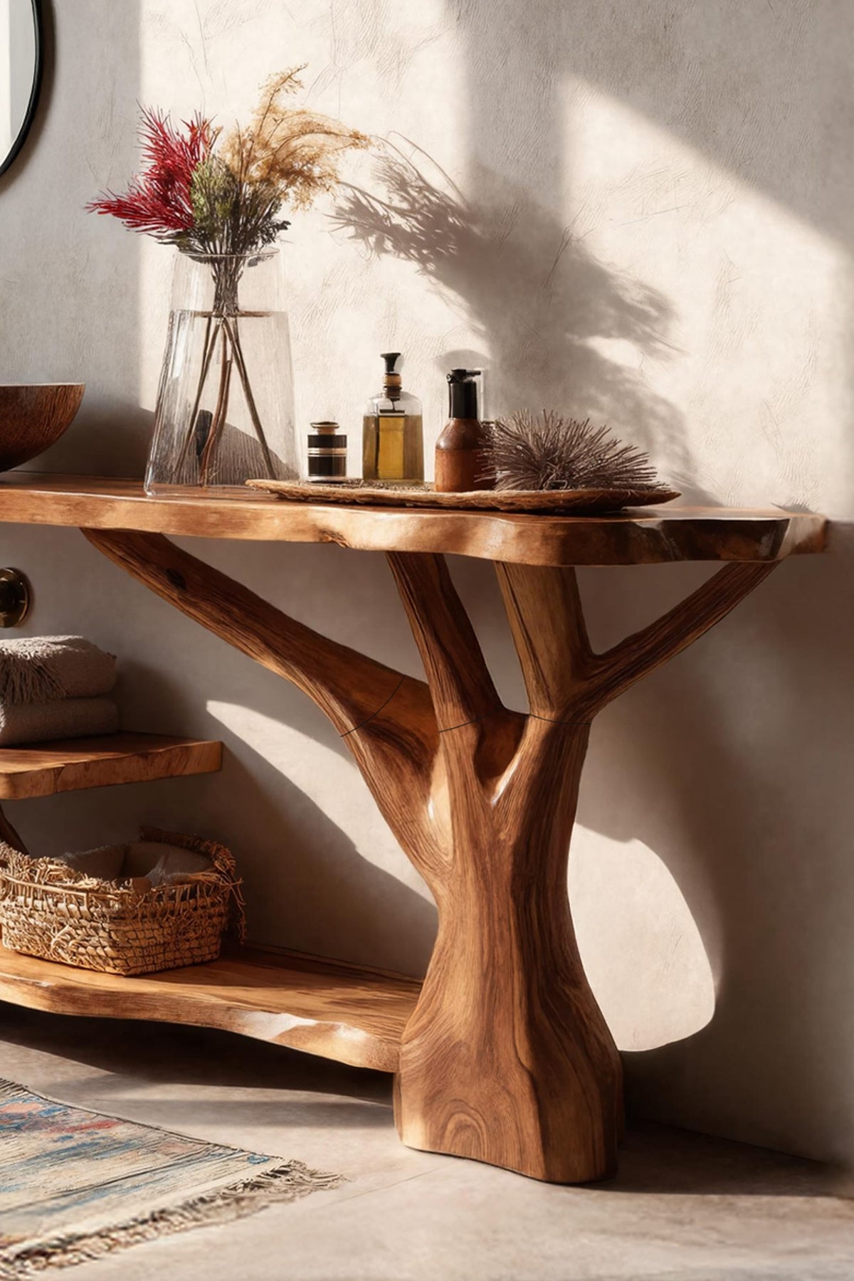 Solid Bathroom Live Edge Vanity